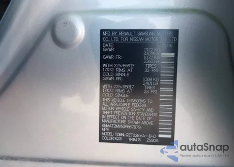 2016 Nissan Rogue Sv from USA, damaged, VIN KNMAT2MV1GP667979